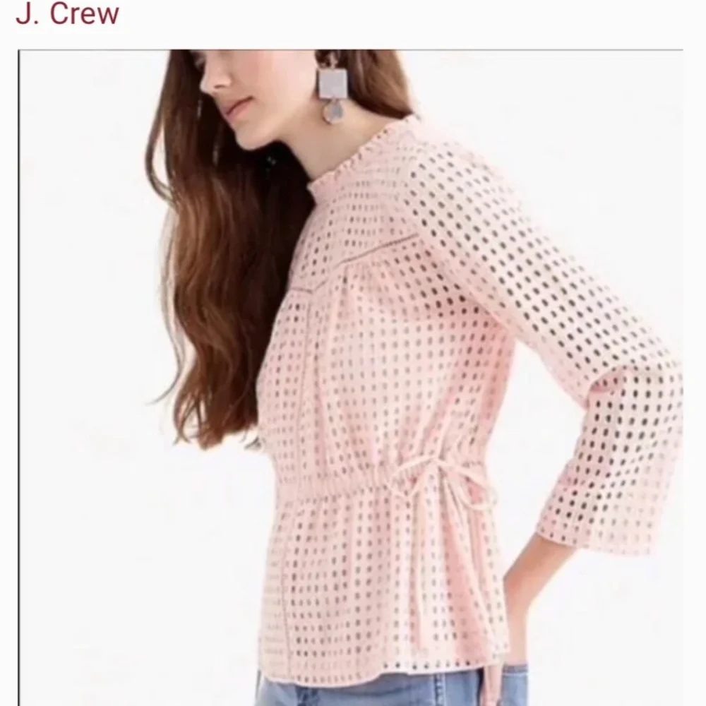 J Crew Point sur eyelet blouse . Worn 3x .‎ Retail 98